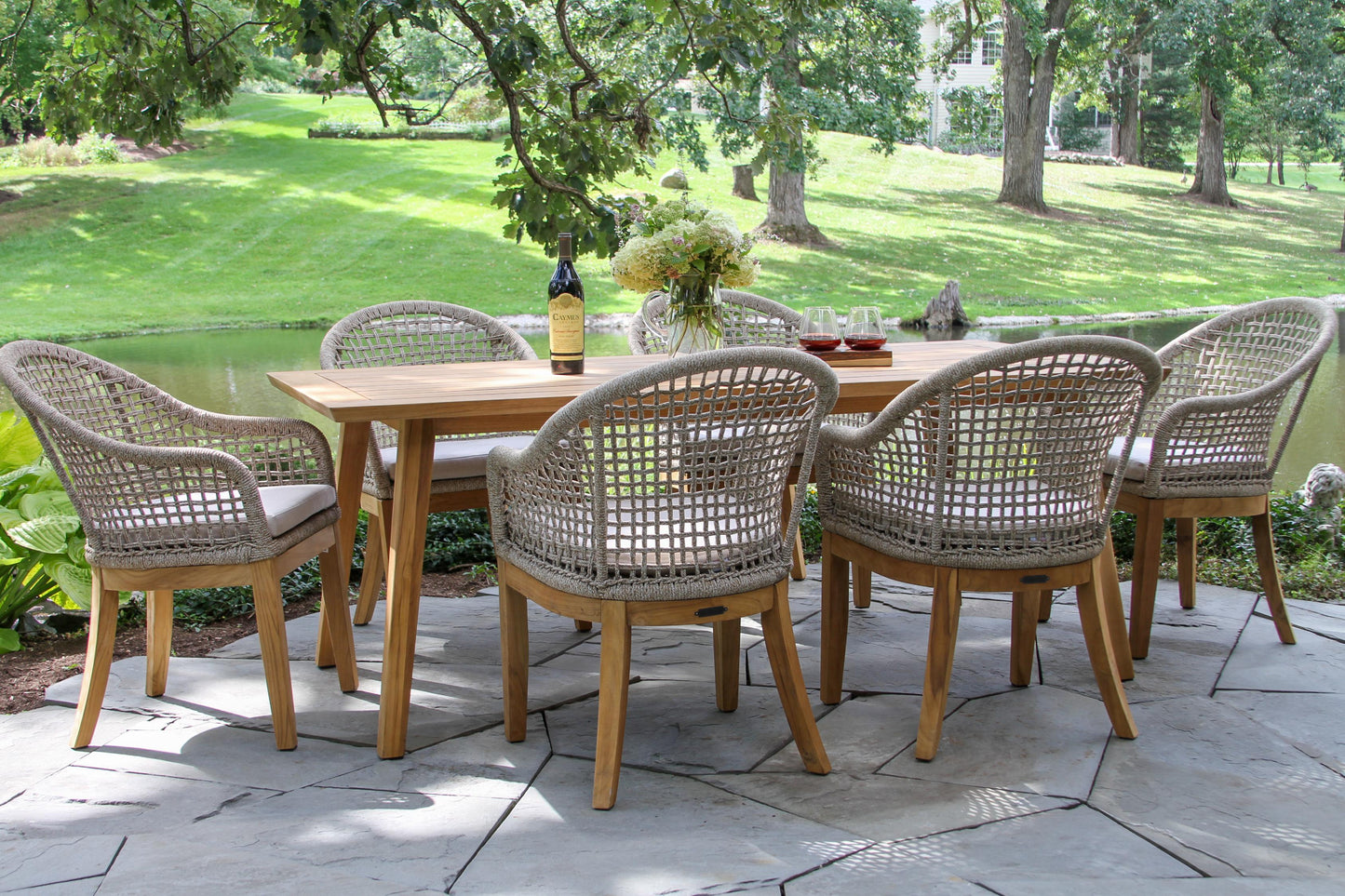 Vineyard Teak Outdoor Dining Table 78.5" x 39.5"