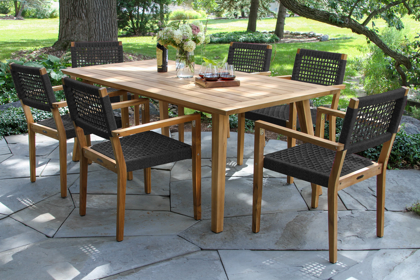 Vineyard Teak Outdoor Dining Table 78.5" x 39.5"