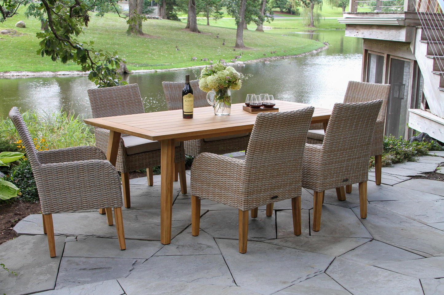 Vineyard Teak Outdoor Dining Table 78.5" x 39.5"