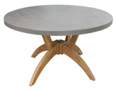 Teak and Composite Outdoor Round Dining Table 52" Round
