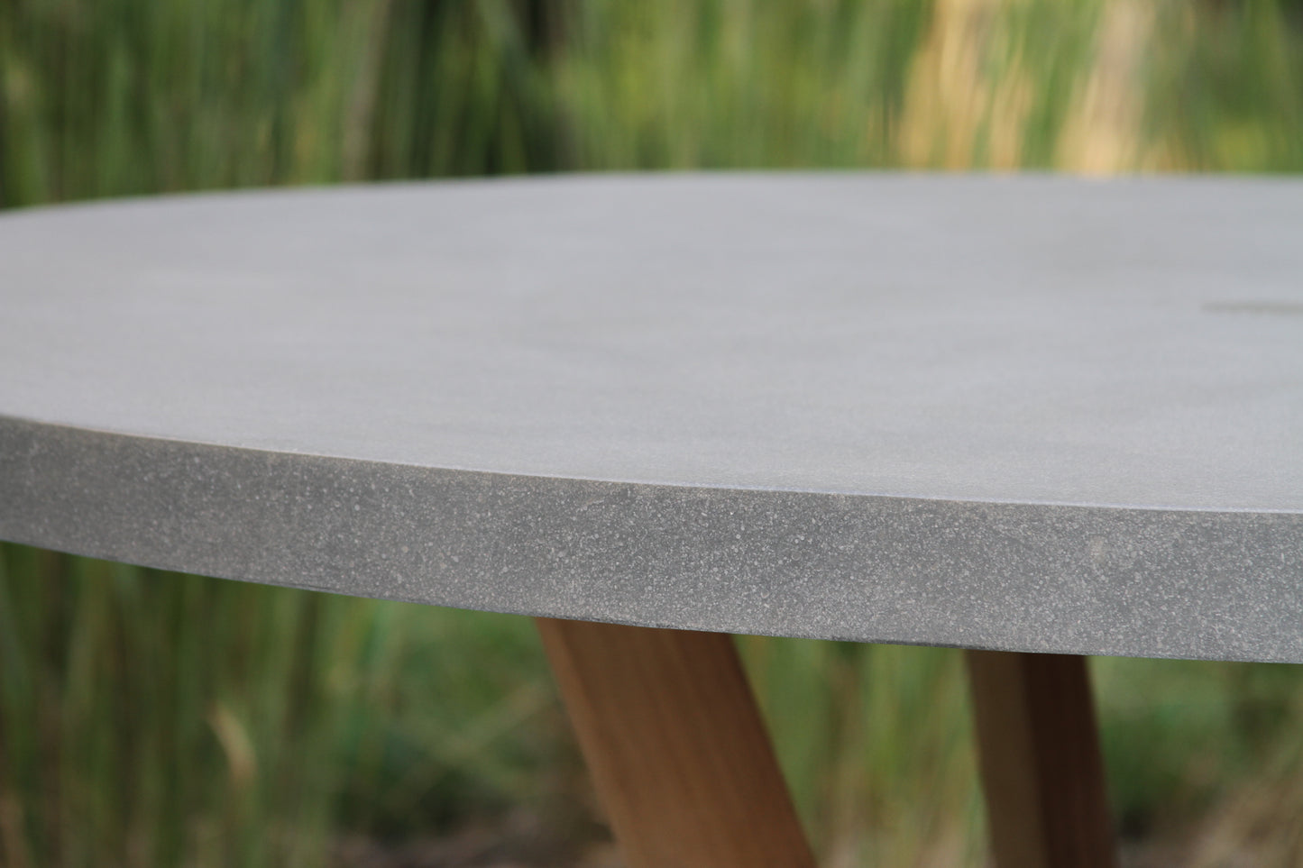 Teak and Composite Outdoor Round Dining Table 52" Round