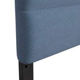 Paxton Full Channel Stitched Fabric Upholstered Headboard, Adjustable Height from 44.5" to 57.25" - Blue