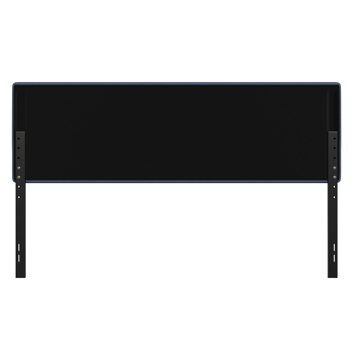 Paxton King Channel Stitched Fabric Upholstered Headboard, Adjustable Height from 44.5" to 57.25" - Blue