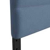 Paxton Queen Channel Stitched Fabric Upholstered Headboard, Adjustable Height from 44.5" to 57.25" - Blue