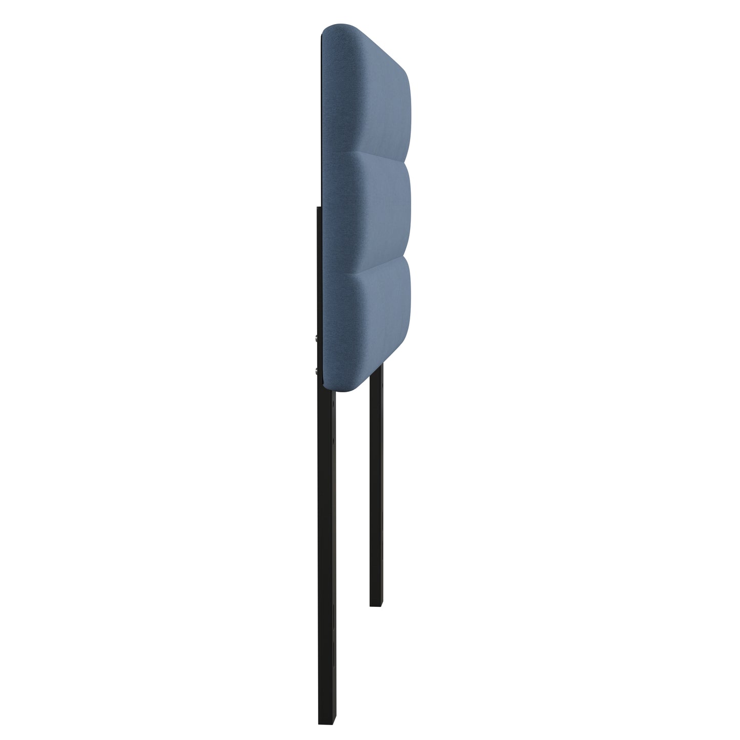 Paxton Twin Channel Stitched Fabric Upholstered Headboard, Adjustable Height from 44.5" to 57.25" - Blue