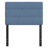 Paxton Twin Channel Stitched Fabric Upholstered Headboard, Adjustable Height from 44.5" to 57.25" - Blue
