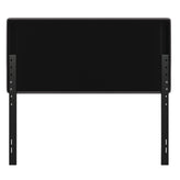 Paxton Full Channel Stitched Fabric Upholstered Headboard, Adjustable Height from 44.5" to 57.25" - Gray