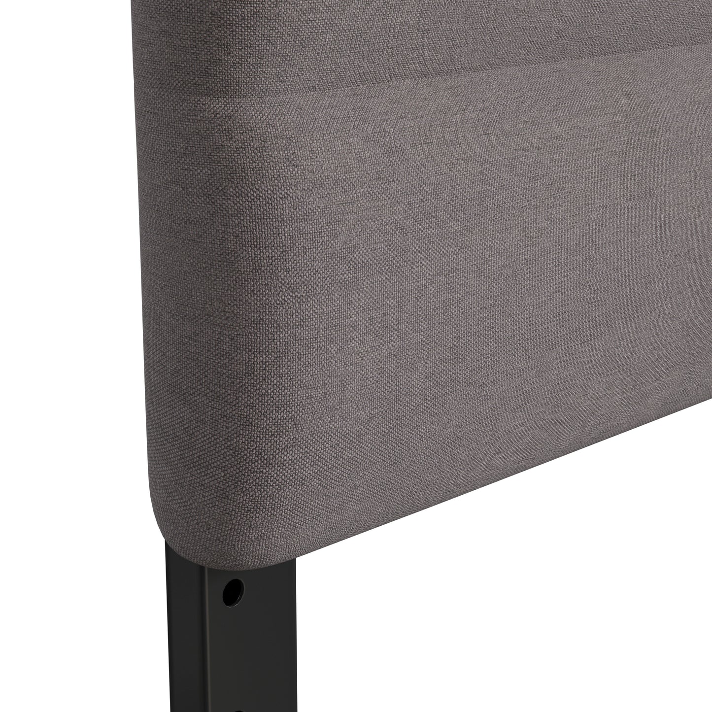Paxton Full Channel Stitched Fabric Upholstered Headboard, Adjustable Height from 44.5" to 57.25" - Gray