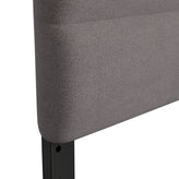Paxton Full Channel Stitched Fabric Upholstered Headboard, Adjustable Height from 44.5" to 57.25" - Gray