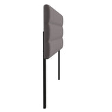 Paxton King Channel Stitched Fabric Upholstered Headboard, Adjustable Height from 44.5" to 57.25" - Gray