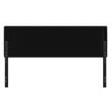 Paxton King Channel Stitched Fabric Upholstered Headboard, Adjustable Height from 44.5" to 57.25" - Gray