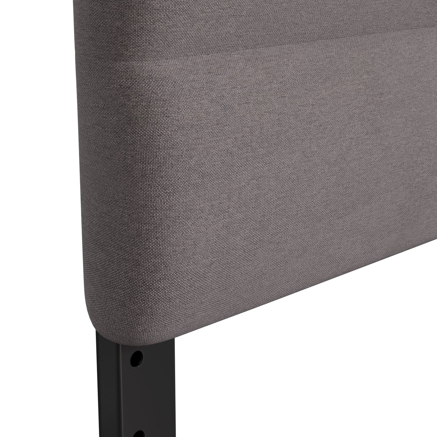 Paxton King Channel Stitched Fabric Upholstered Headboard, Adjustable Height from 44.5" to 57.25" - Gray