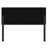 Paxton Queen Channel Stitched Fabric Upholstered Headboard, Adjustable Height from 44.5" to 57.25" - Gray