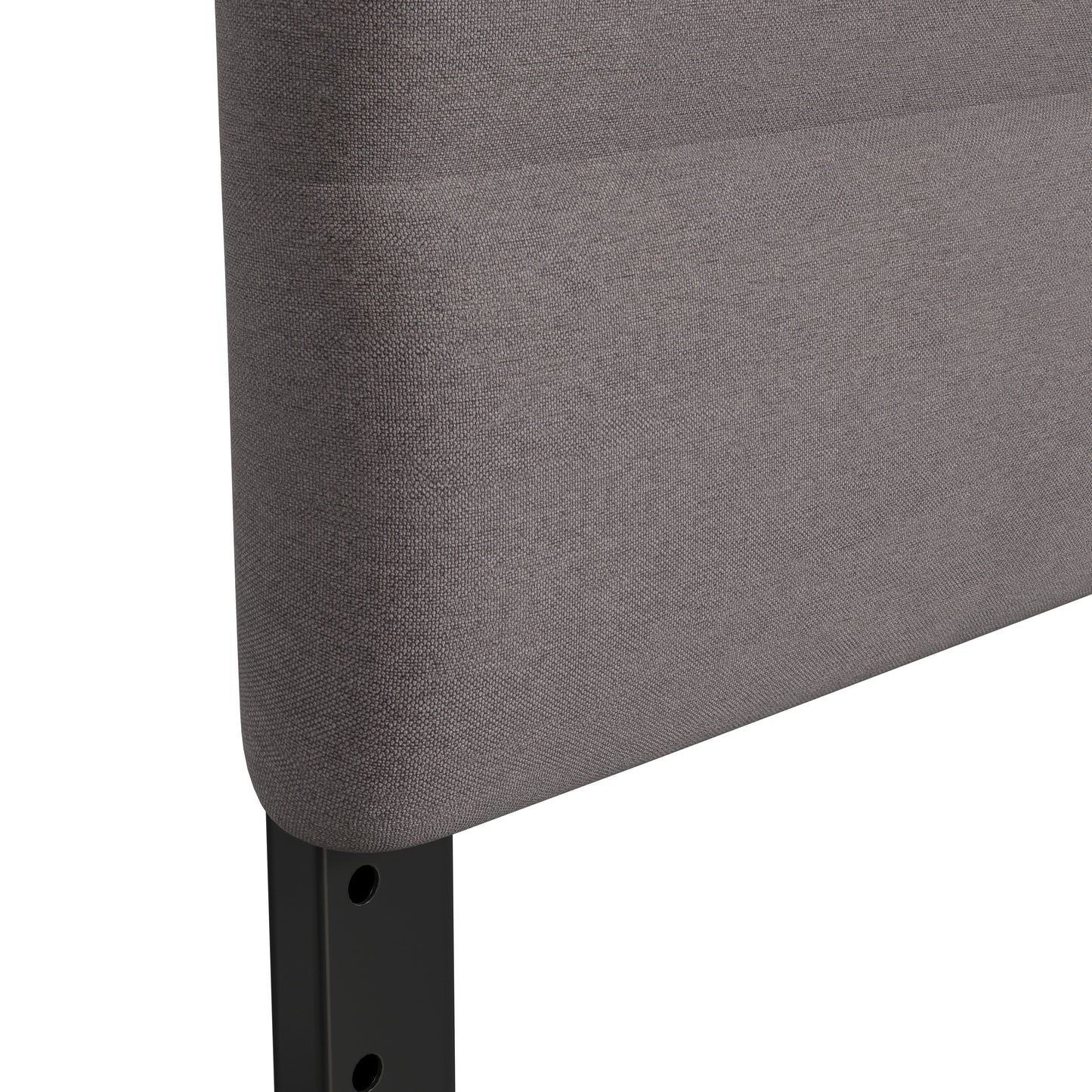 Paxton Queen Channel Stitched Fabric Upholstered Headboard, Adjustable Height from 44.5" to 57.25" - Gray