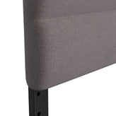 Paxton Queen Channel Stitched Fabric Upholstered Headboard, Adjustable Height from 44.5" to 57.25" - Gray