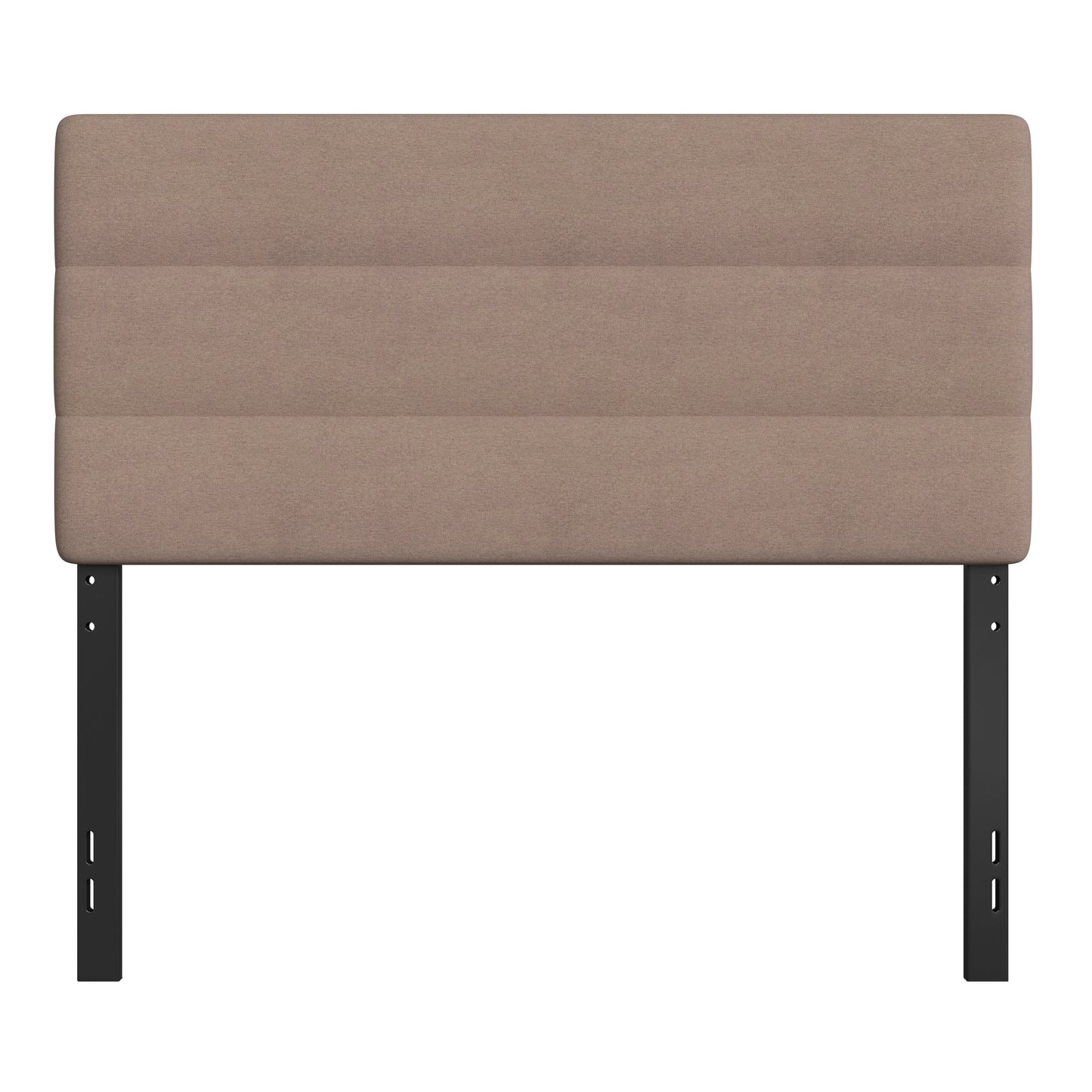 Paxton Full Channel Stitched Fabric Upholstered Headboard, Adjustable Height from 44.5" to 57.25" - Taupe