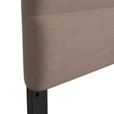 Paxton Full Channel Stitched Fabric Upholstered Headboard, Adjustable Height from 44.5" to 57.25" - Taupe