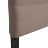 Paxton King Channel Stitched Fabric Upholstered Headboard, Adjustable Height from 44.5" to 57.25" - Taupe