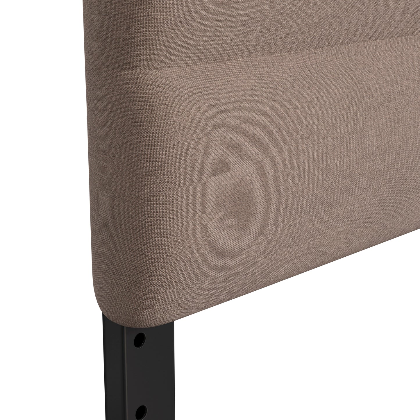 Paxton Queen Channel Stitched Fabric Upholstered Headboard, Adjustable Height from 44.5" to 57.25" - Taupe