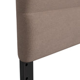 Paxton Queen Channel Stitched Fabric Upholstered Headboard, Adjustable Height from 44.5" to 57.25" - Taupe