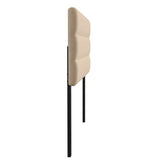 Paxton Queen Channel Stitched Fabric Upholstered Headboard, Adjustable Height from 44.5" to 57.25" - Cream