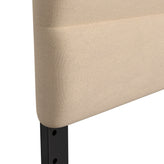 Paxton Queen Channel Stitched Fabric Upholstered Headboard, Adjustable Height from 44.5" to 57.25" - Cream