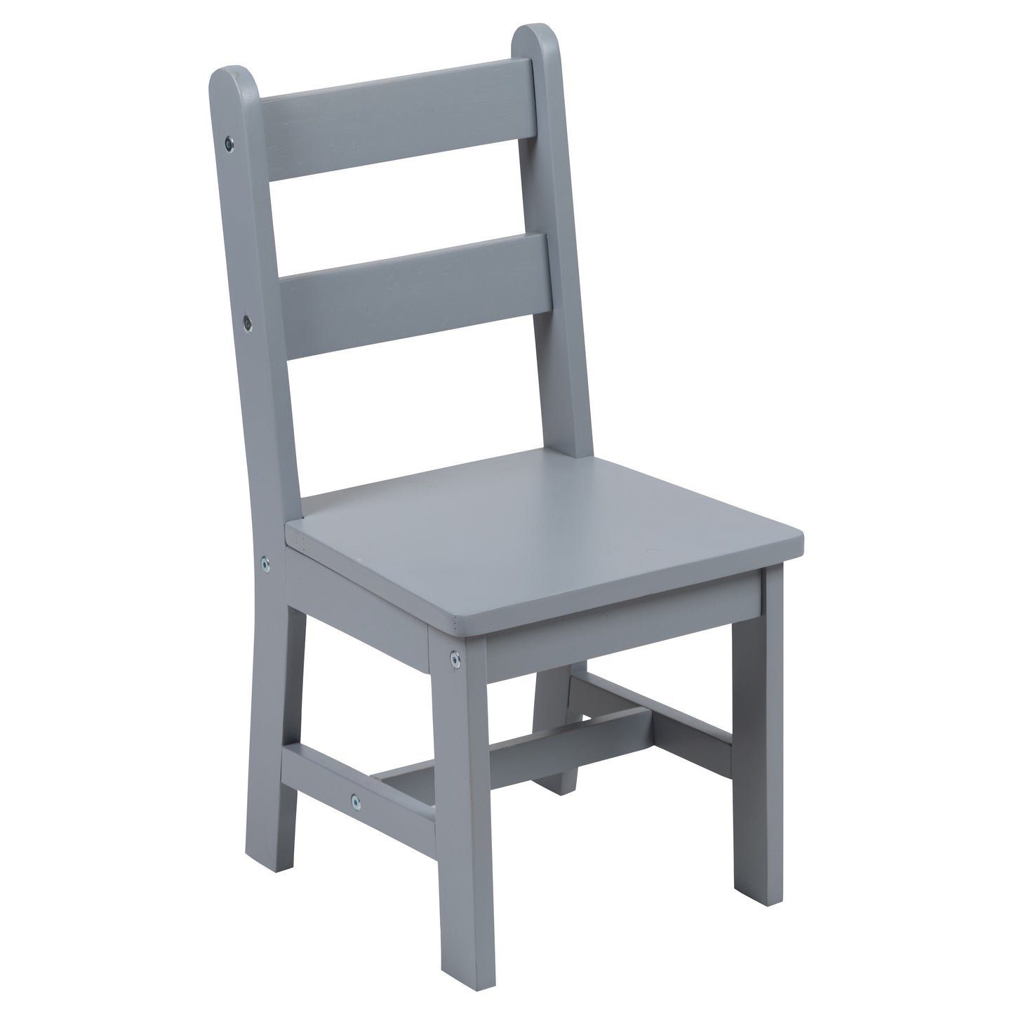 Kyndl Kids Solid Hardwood Table and Chair Set for Playroom, Bedroom, Kitchen - 3 Piece Set - Gray