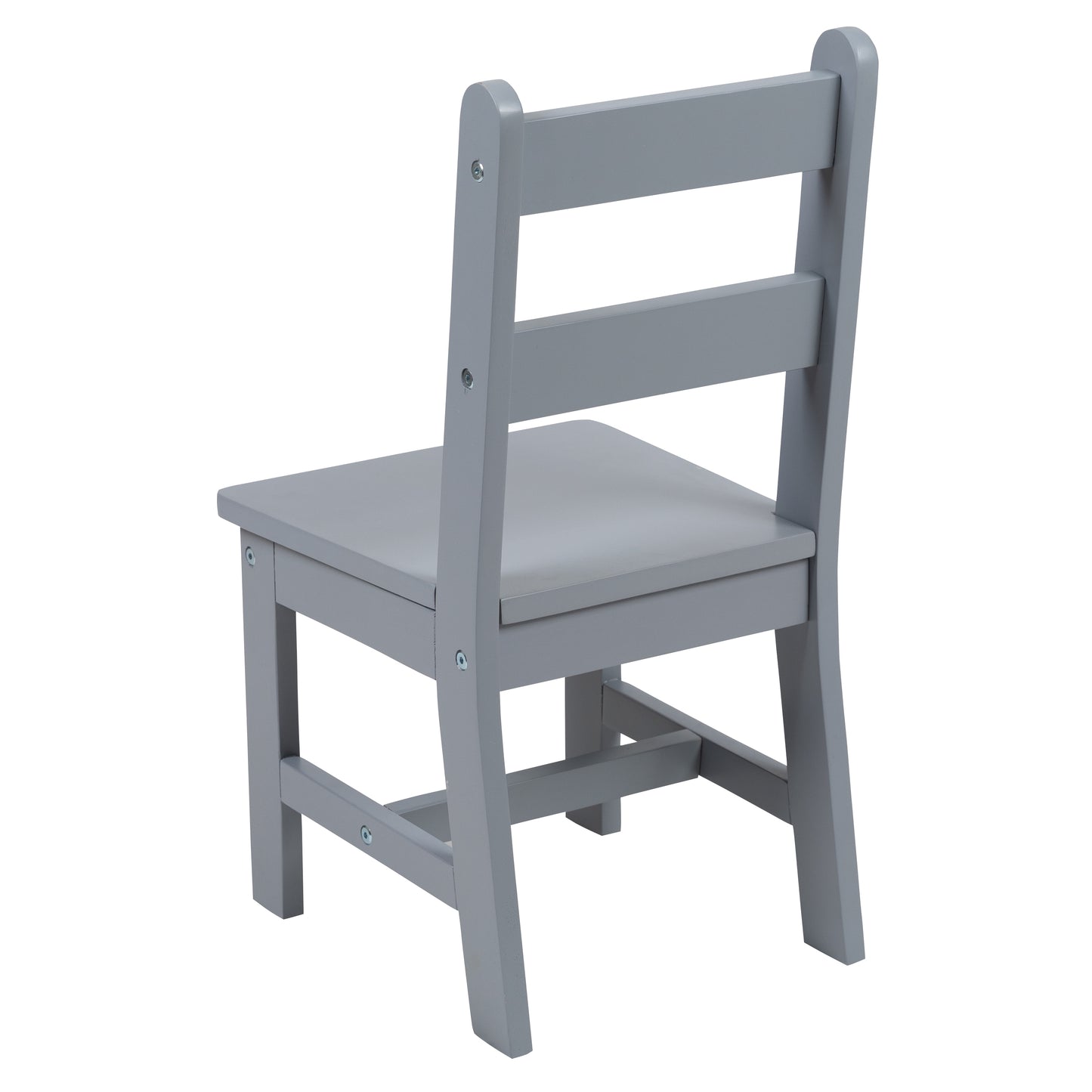 Kyndl Kids Solid Hardwood Table and Chair Set for Playroom, Bedroom, Kitchen - 3 Piece Set - Gray