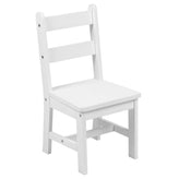 Kyndl Kids Solid Hardwood Table and Chair Set for Playroom, Bedroom, Kitchen - 3 Piece Set - White