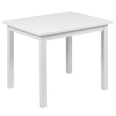 Kyndl Kids Solid Hardwood Table and Chair Set for Playroom, Bedroom, Kitchen - 3 Piece Set - White