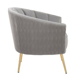 Tania Pleated Waves Accent Chair