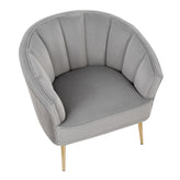 Tania Pleated Waves Accent Chair