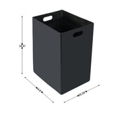 Brooks 31.4 Gallon Indoor-Outdoor Steel Trash Can with Locking Access Door and Removable Inner Fiberglass Bin, Brown/Silver