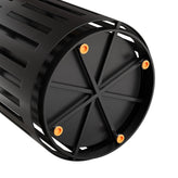 Collins Commercial Grade Black Outdoor Round Slatted Steel 37 Gallon Trash Can with Removable Inner Bin