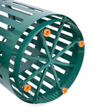 Collins Commercial Grade Green Outdoor Round Slatted Steel 37 Gallon Trash Can with Removable Inner Bin