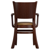 Premium Joshua Wood Restaurant Chair With Arms19ed7734c621e438b9