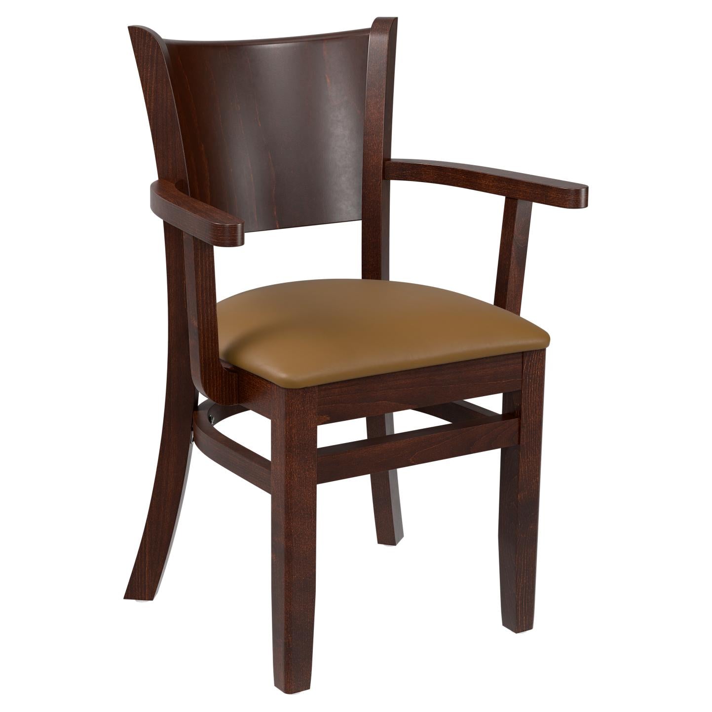 Premium Joshua Wood Restaurant Chair With Arms19ed7734c625564439