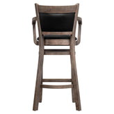 Premium Benson Padded Back Wood Bar Stool with Arms19cfcd24b10470751c