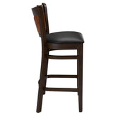 Premium Benson Padded Back Wood Bar Stool19cfcd031271182113