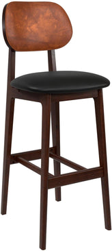 Gisselle Wood Bar Stool with Padded Back19c447b14dd4b9dbbe