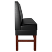 V Shape Back Restaurant Booth with Extended Wood Legs - Bar Height19f907f63e53edcd72