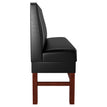 V Shape Back Restaurant Booth with Extended Wood Legs - Bar Height19f907f63e53edcd72