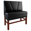 V Shape Back Restaurant Booth with Extended Wood Legs - Bar Height19f907f63e51f4cebc