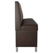 V Shape Back Restaurant Booth with Metal Legs - Bar Height19f907d8ce249217eb