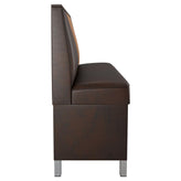 V Shape Back Restaurant Booth with Metal Legs - Bar Height19f907d8ce249217eb