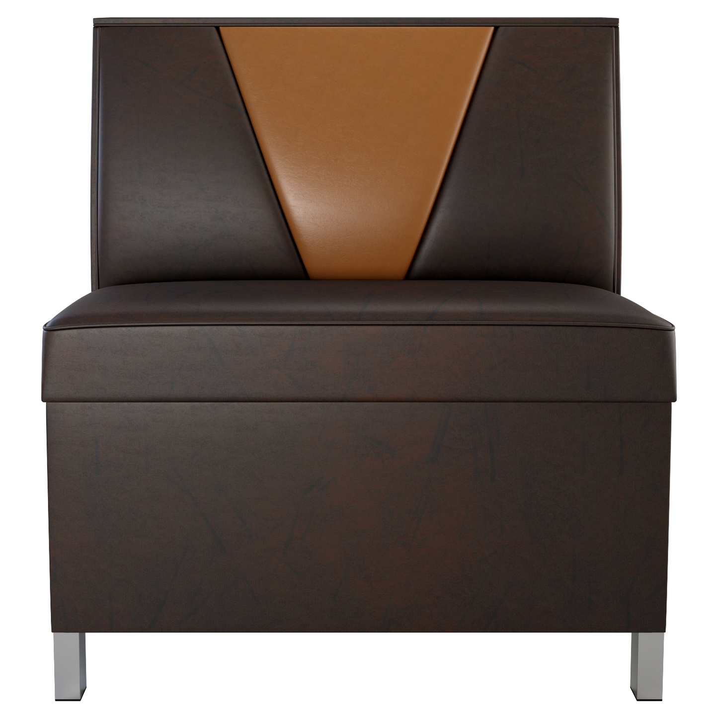 V Shape Back Restaurant Booth with Metal Legs - Bar Height19f907d8ce23558152