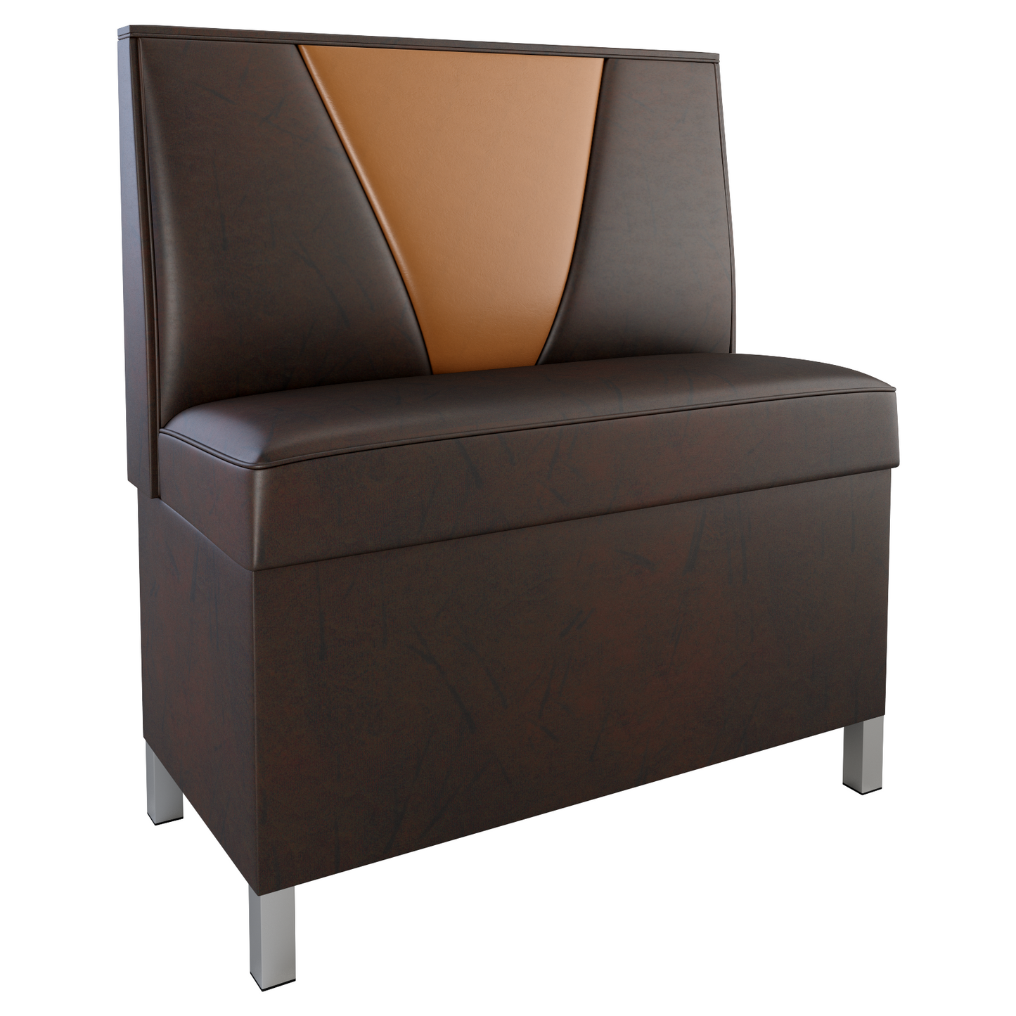 V Shape Back Restaurant Booth with Metal Legs - Bar Height19f907d8ce2d95c7f
