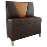 V Shape Back Restaurant Booth with Metal Legs - Bar Height19f907d8ce2d95c7f