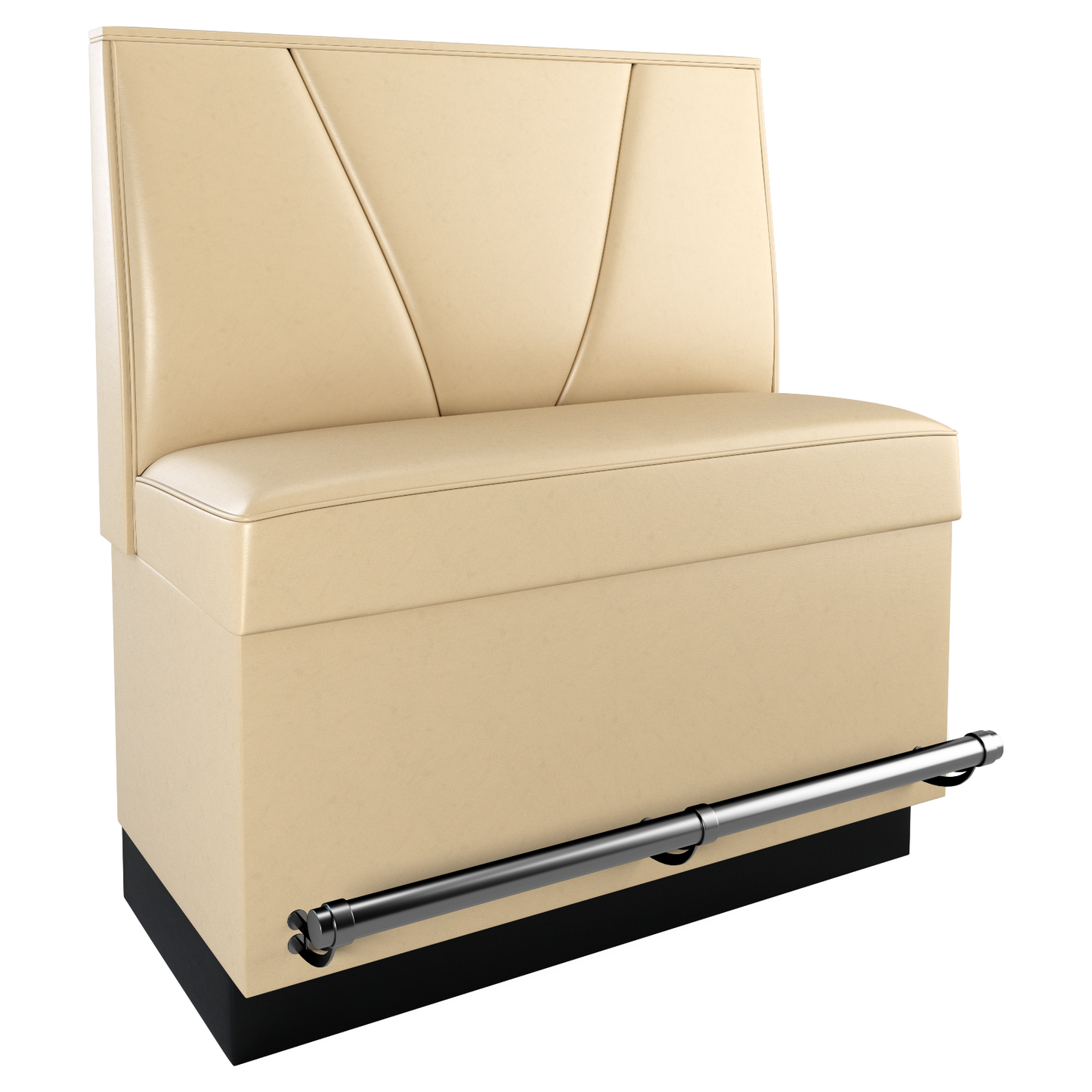V Shape Back Restaurant Booth with Padded Base - Bar Height19f907f8ea467d30e1