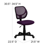 Neri Low Back Purple Mesh Swivel Task Office Chair